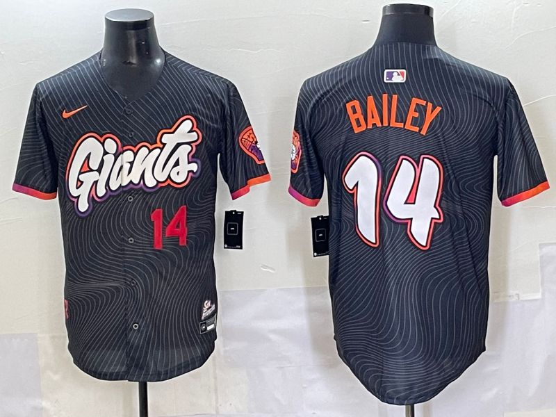 Men 2025 San Francisco Giants #14 Bailey Black Joint Name Nike MLB Jersey style 5